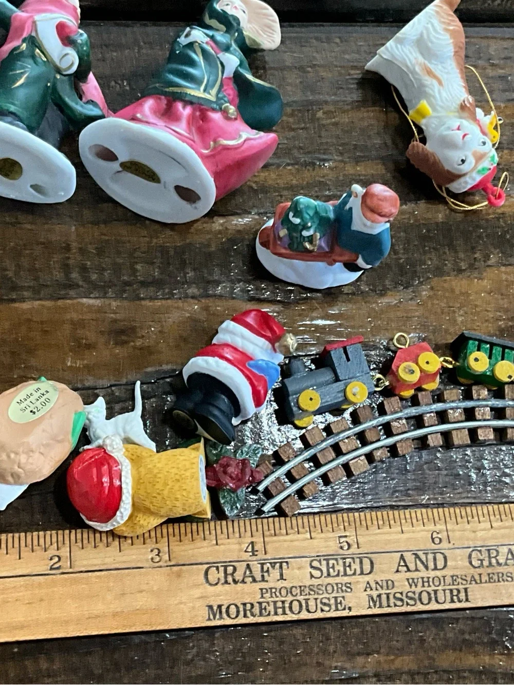 Vintage Lot of 11 Assorted Christmas Miniature Figures Decor